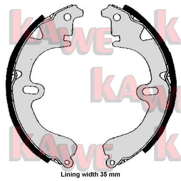 KAWE Brake Shoe Set Article number: 04530 cheaply