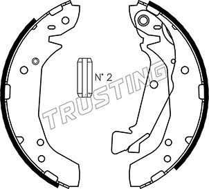 TRUSTING Brake Shoe Set Article number: 046.211 cheaply