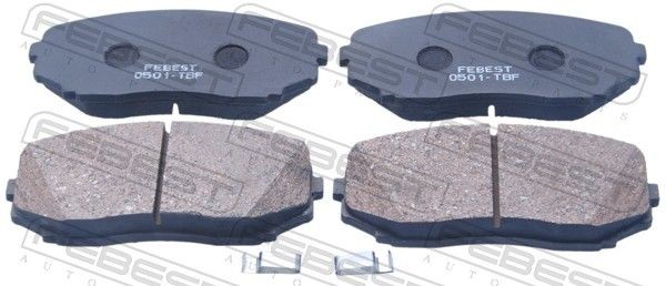 FEBEST Brake pad set Article number: 0501-TBF cheaply
