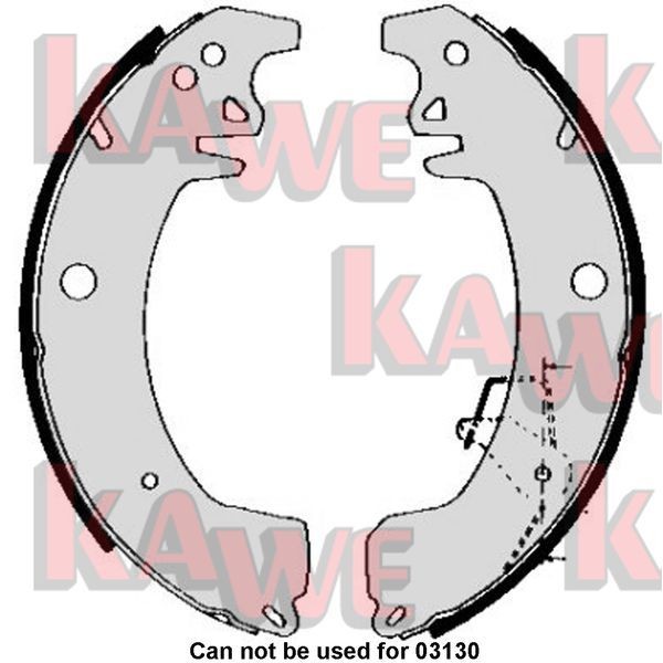 KAWE Brake Shoe Set Article number: 05090 cheaply