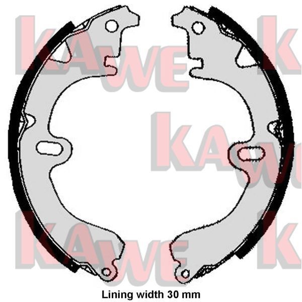KAWE Brake Shoe Set Article number: 05860 cheaply
