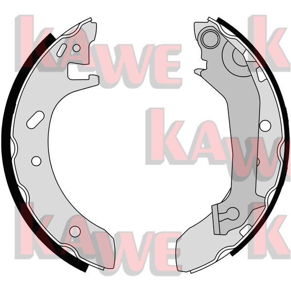 KAWE Brake Shoe Set Article number: 07140 cheaply
