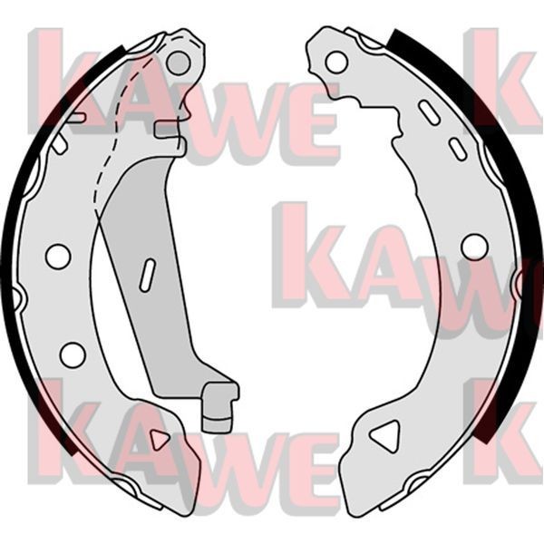 KAWE Brake Shoe Set Article number: 07530 cheaply