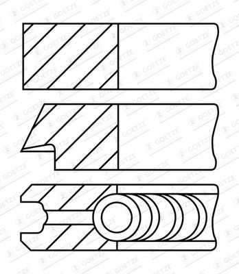 GOETZE ENGINE Piston Ring Kit Article number: 08-148307-00 cheaply