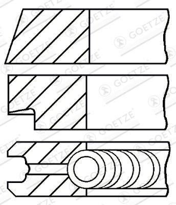 GOETZE ENGINE Piston Ring Kit Article number: 08-394614-10 cheaply