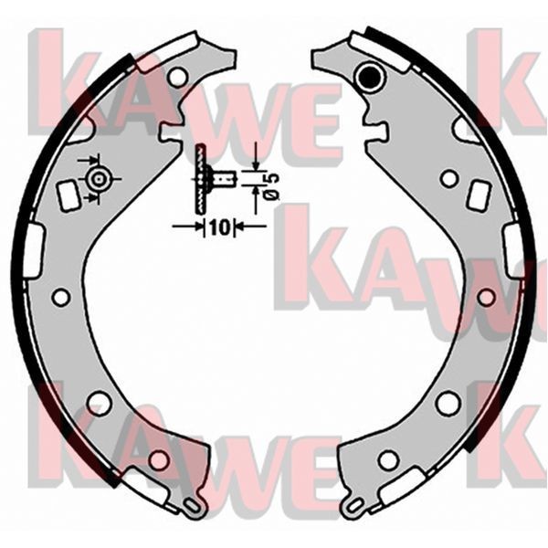 KAWE Brake Shoe Set Article number: 09170 cheaply