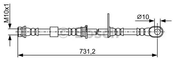 BOSCH Brake hose Article number: 1 987 481 957 cheaply