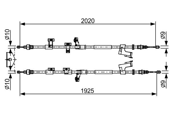 BOSCH Håndbremsekabel Varenummer: 1 987 482 709 billige