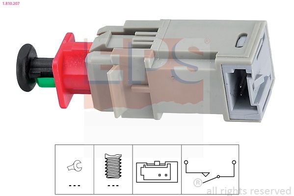 EPS 1.810.207 Switch, clutch control (cruise control) CORSA 1.7 CDTi (F08, W5L) 101 PS Diesel 2012