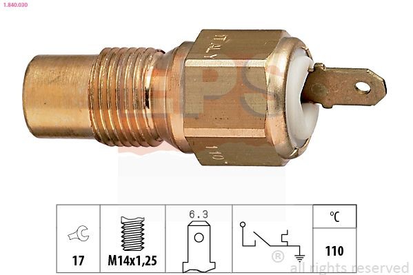 EPS 1.840.030 Temperature Switch, coolant warning lamp C15 1.0 45 PS Petrol 2006