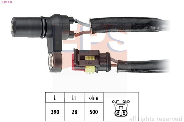 EPS 1.953.231 RPM Sensor, automatic transmission ASTRA 2.0 i 115 PS Petrol 1998