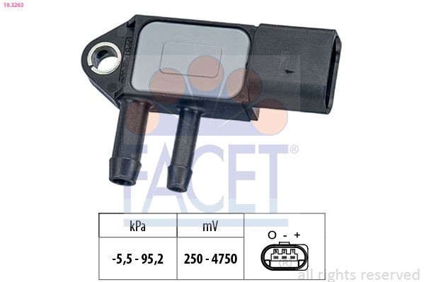 FACET Pressure Sensor, brake booster Article number: 10.3263 cheaply