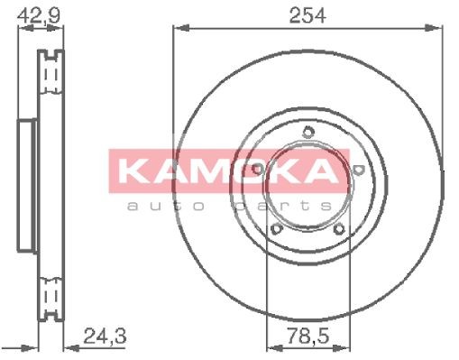 KAMOKA Brake disc Article number: 1031696 cheaply