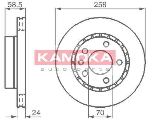KAMOKA Brake disc Article number: 103376 cheaply
