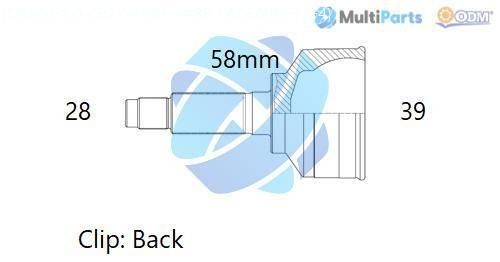 ODM-MULTIPARTS Joint kit, drive shaft Article number: 12-161459 cheaply