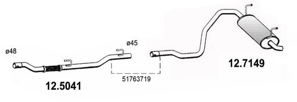 ASSO Rear silencer Article number: 12.7149 cheaply