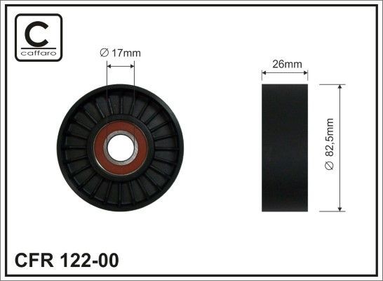 CAFFARO Deflection / Guide Pulley, v-ribbed belt Article number: 122-00 cheaply