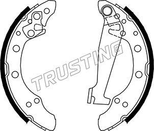 TRUSTING Brake Shoe Set Article number: 124.284 cheaply