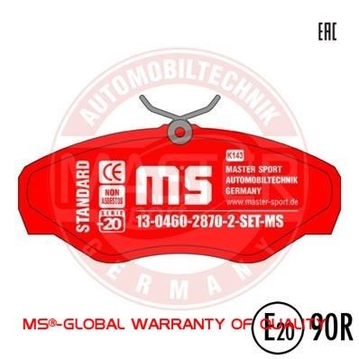 MASTER-SPORT Brake pad set Article number: 13046028702-SET-MS cheaply