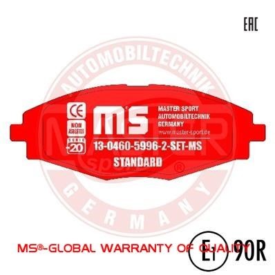 MASTER-SPORT Brake pad set Article number: 13046059962-SET-MS cheaply