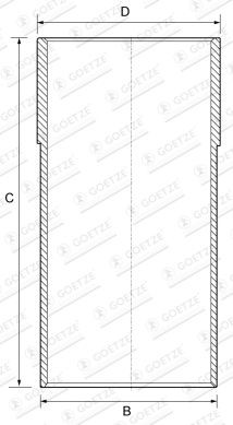 GOETZE ENGINE Cylinder Sleeve Article number: 14-710020-00 cheaply
