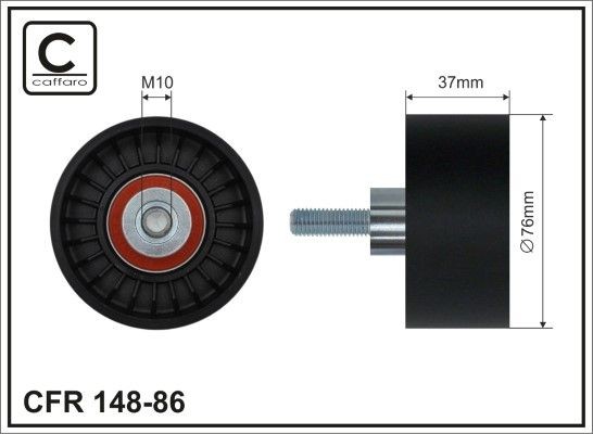 CAFFARO Deflection / Guide Pulley, v-ribbed belt Article number: 148-86 cheaply