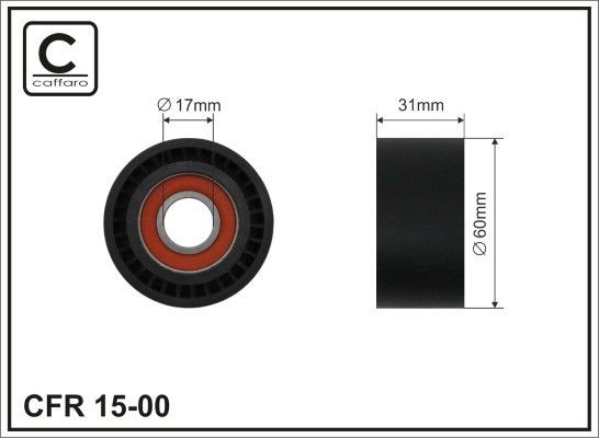 CAFFARO Deflection / Guide Pulley, v-ribbed belt Article number: 15-00 cheaply