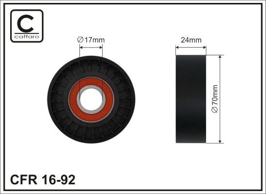 CAFFARO Tensioner pulley Article number: 16-92 cheaply