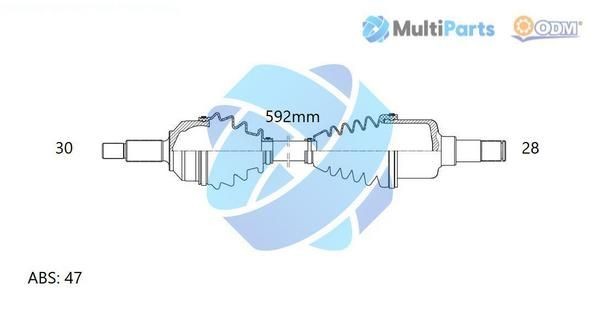 ODM-MULTIPARTS Drive shaft Article number: 18-081421 cheaply
