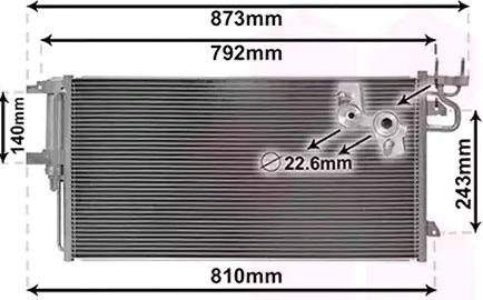 VAN WEZEL Air conditioning condenser Article number: 18005617 cheaply