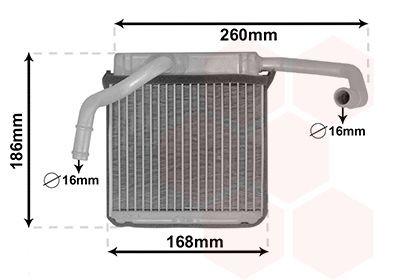 VAN WEZEL Heater matrix Article number: 18006607 cheaply