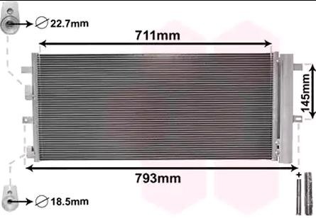 VAN WEZEL Air conditioning condenser Article number: 18015701 cheaply