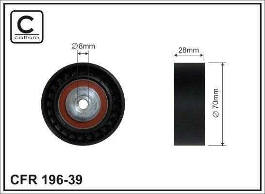 CAFFARO Deflection / Guide Pulley, v-ribbed belt Article number: 196-39 cheaply