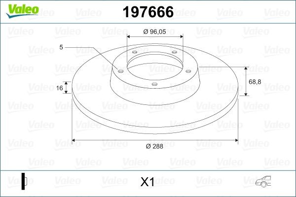 VALEO Brake disc Article number: 197666 cheaply