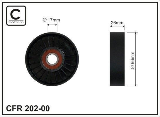 CAFFARO Tensioner pulley Article number: 202-00 cheaply