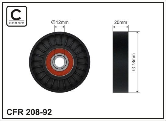 CAFFARO Deflection / Guide Pulley, v-ribbed belt Article number: 208-92 cheaply