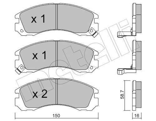 METELLI Kit pastiglie freni Numero articolo: 22-0134-0 poco costoso