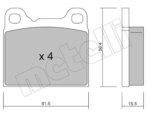METELLI Brake pad set Article number: 22-0200-0 cheaply