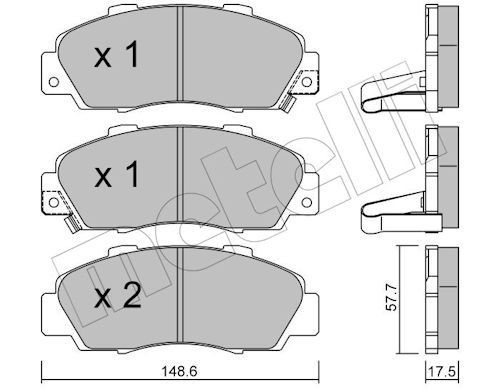 METELLI Brake pad set Article number: 22-0298-0 cheaply