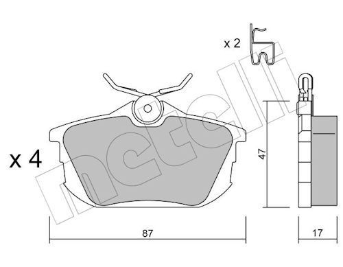 METELLI Brake pad set Article number: 22-0347-0 cheaply