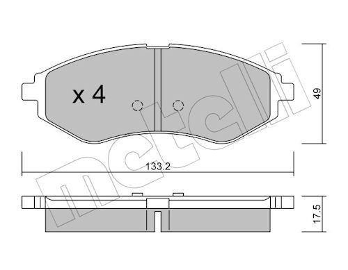 METELLI Brake pad set Article number: 22-0508-0 cheaply
