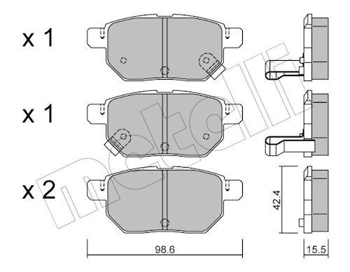 METELLI Brake pad set Article number: 22-0746-0 cheaply