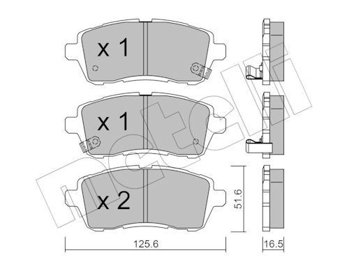 METELLI Bremseklodser Varenummer: 22-0793-1 billige