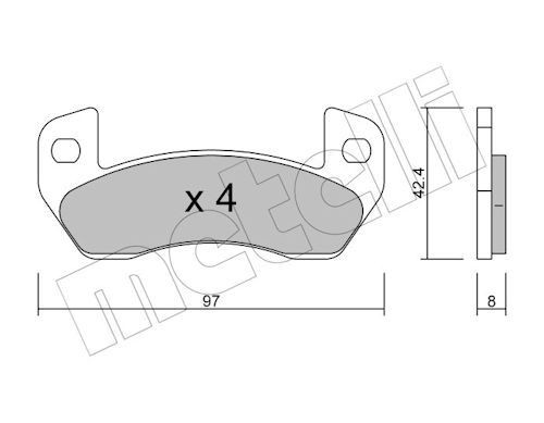 METELLI Brake pad set Article number: 22-0925-0 cheaply