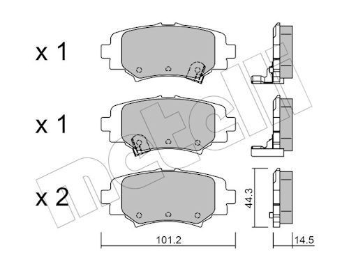 METELLI Brake pad set Article number: 22-0993-0 cheaply