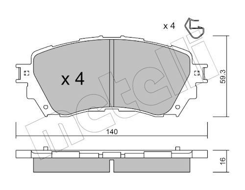 METELLI Brake pad set Article number: 22-0994-0 cheaply