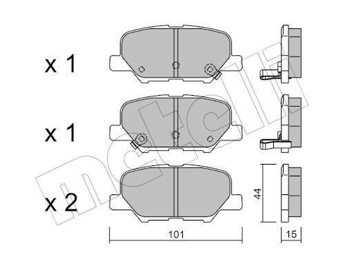 METELLI Brake pad set Article number: 22-0995-0 cheaply
