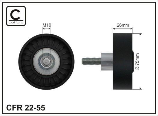 CAFFARO Deflection / Guide Pulley, v-ribbed belt Article number: 22-55 cheaply