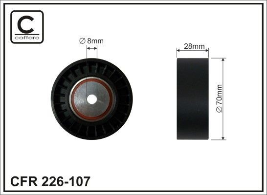 CAFFARO Deflection / Guide Pulley, v-ribbed belt Article number: 226-107 cheaply