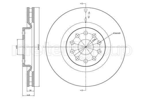 METELLI Brake disc Article number: 23-0611C cheaply